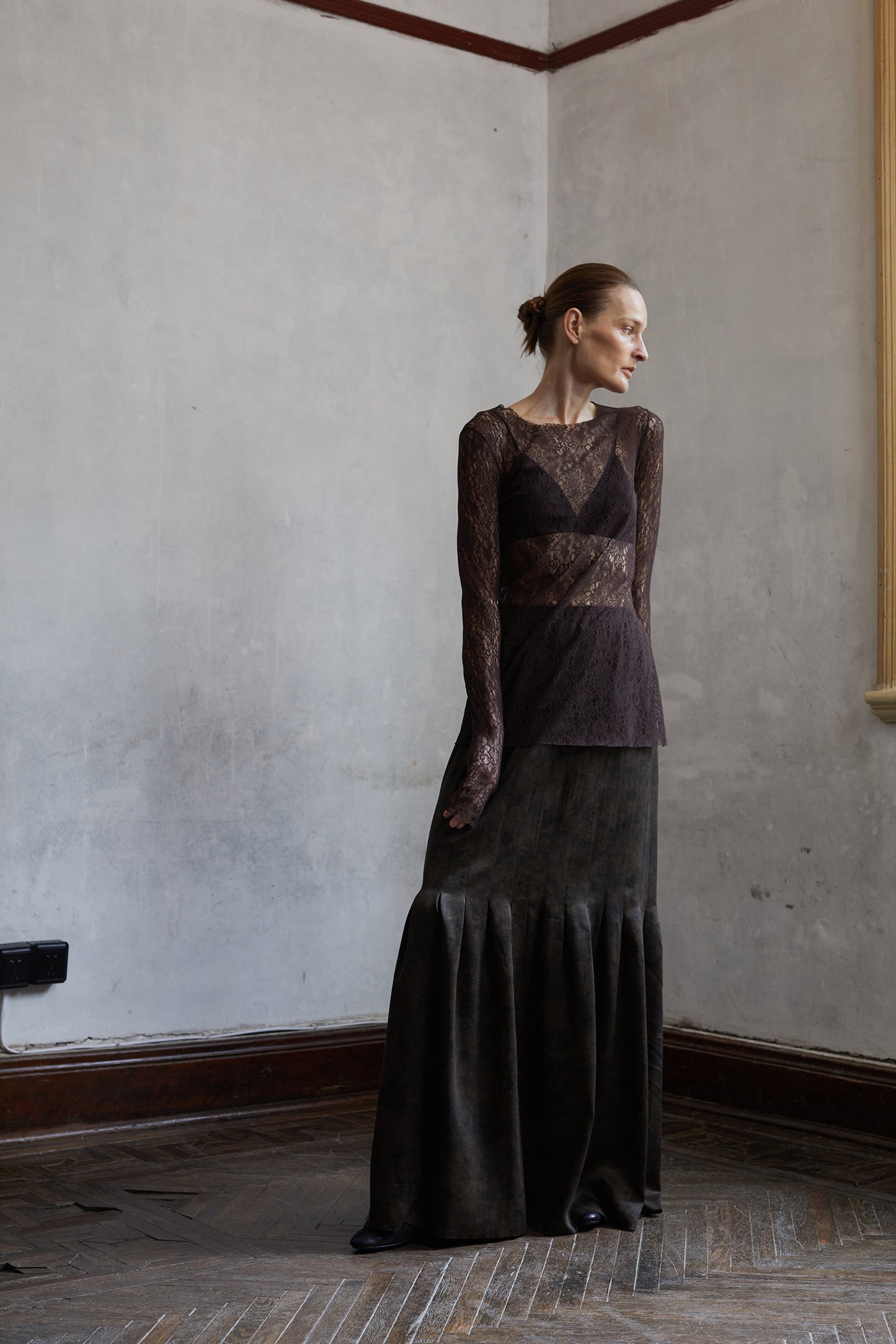 Stretchy vintage lace lined tops
