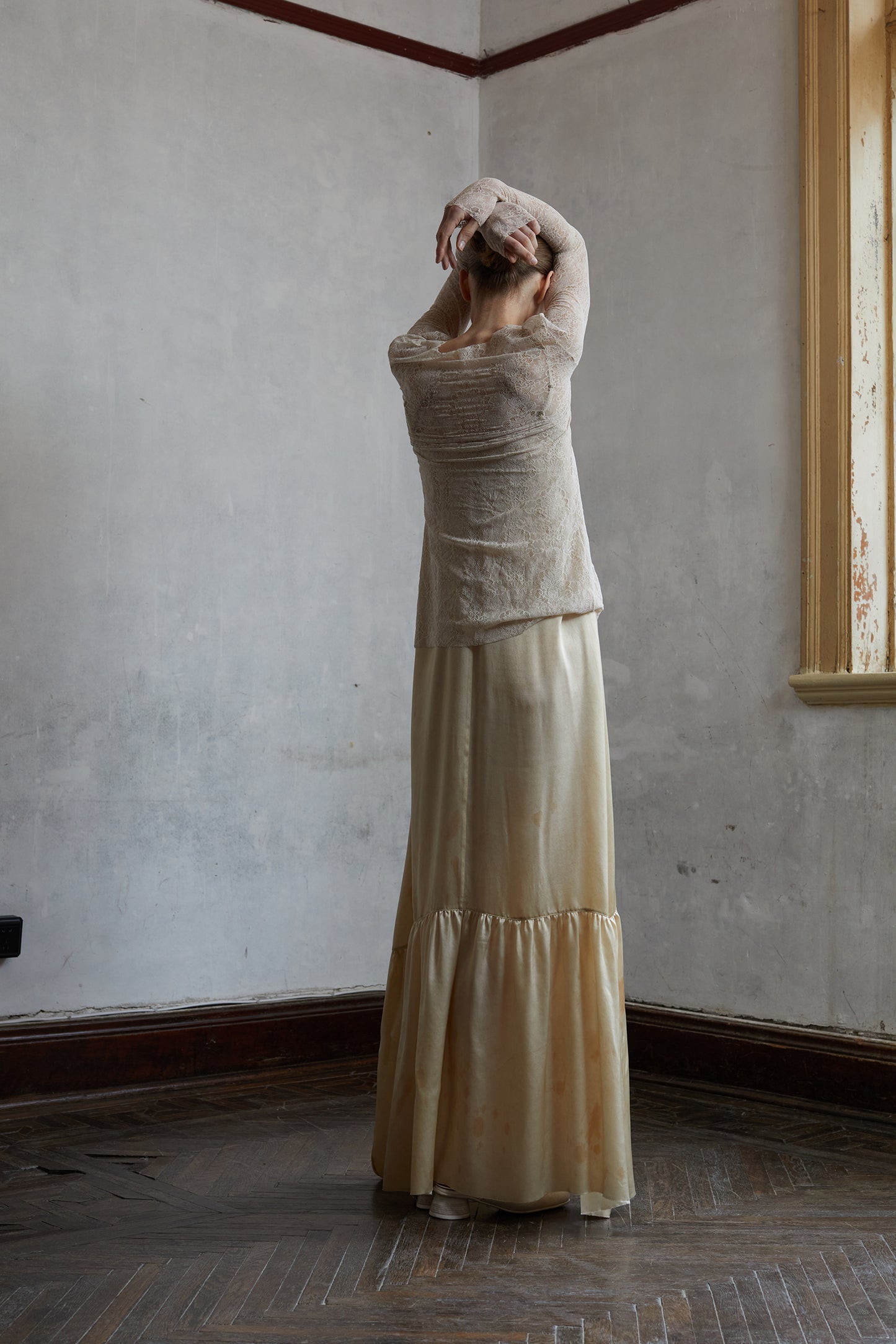 Stretchy vintage lace lined tops