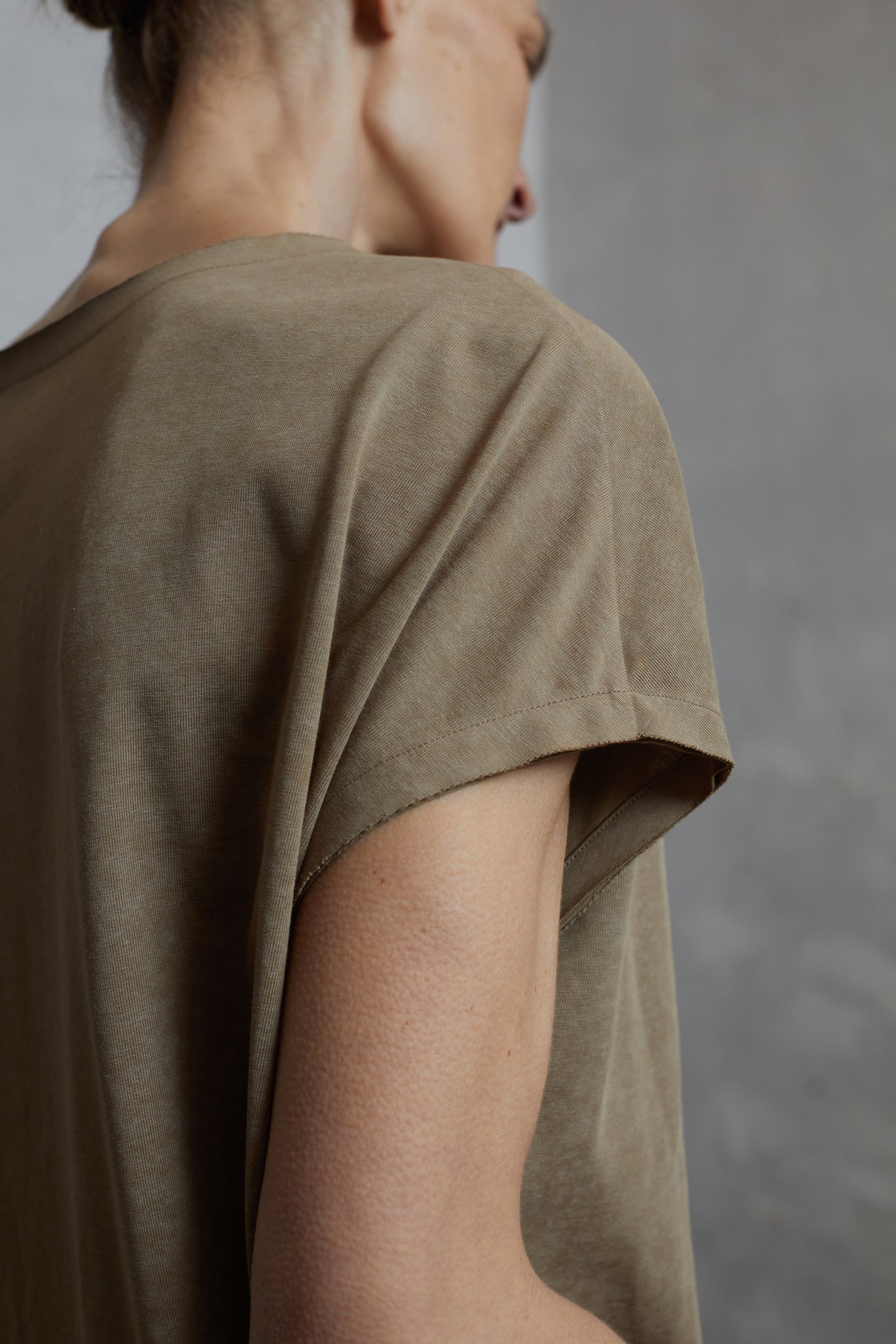 Dyed Knit Patchwork Mulberry Silk Dress