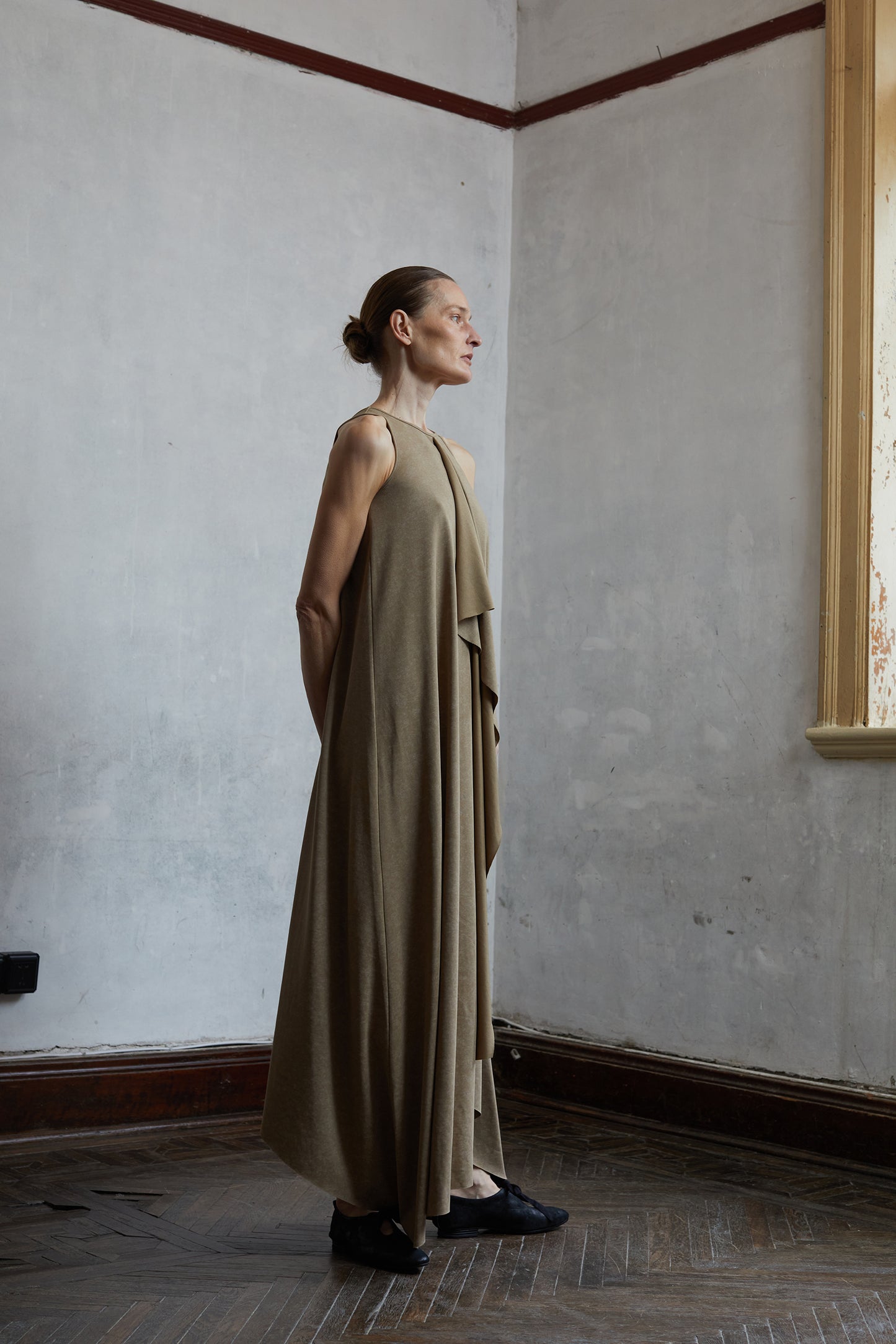 Sleeveless Knit Dirty Dye Dress