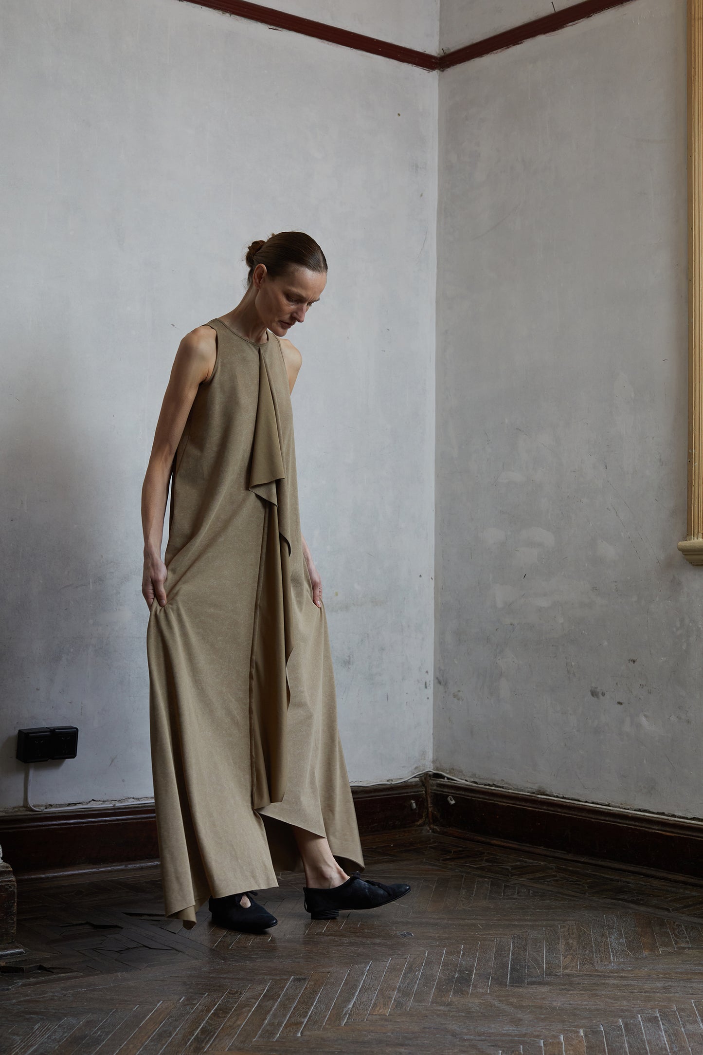 Sleeveless Knit Dirty Dye Dress