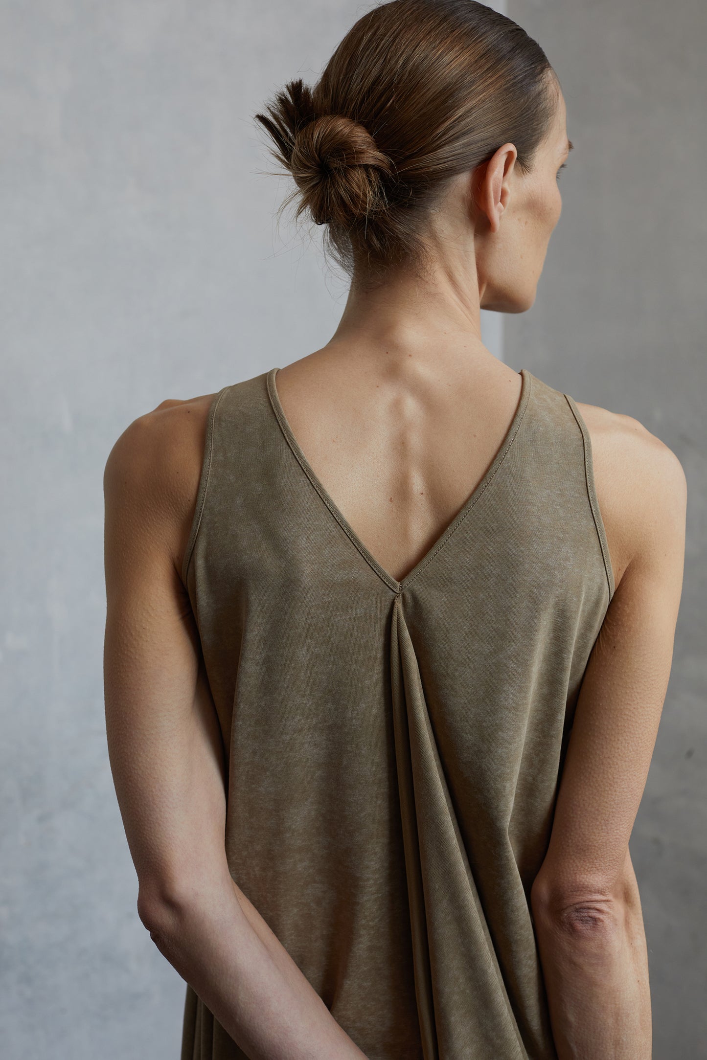 Sleeveless Knit Dirty Dye Dress