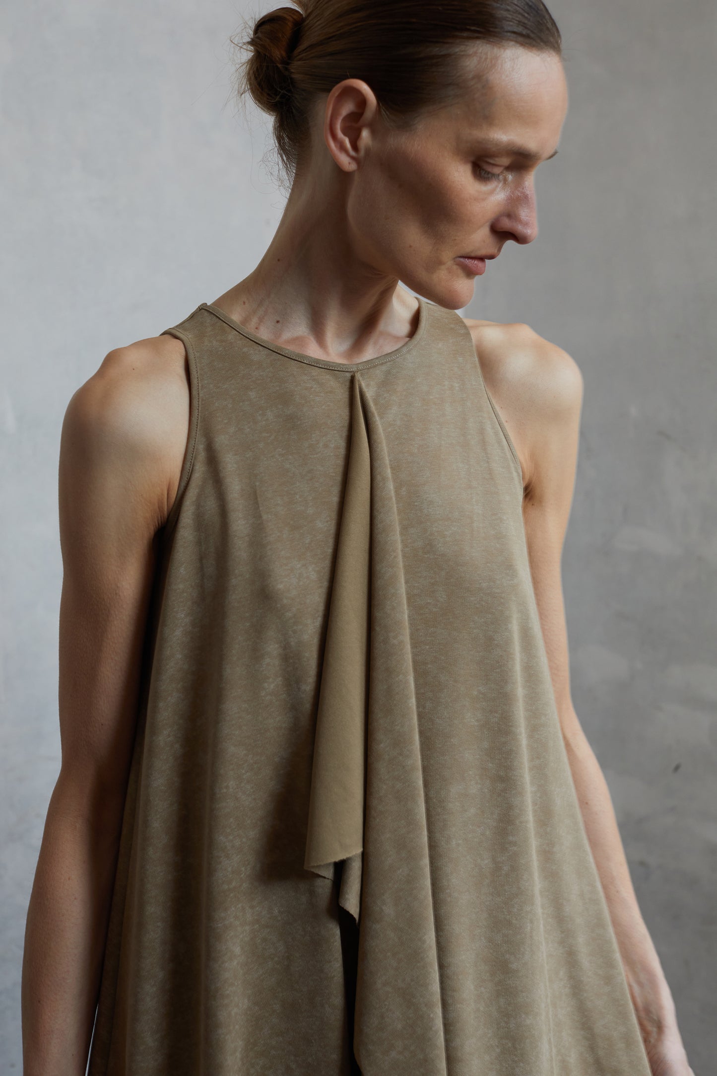 Sleeveless Knit Dirty Dye Dress