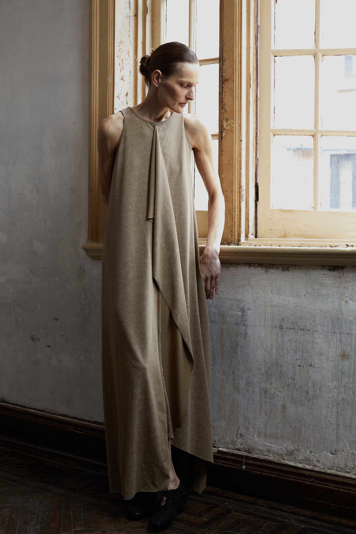 Sleeveless Knit Dirty Dye Dress
