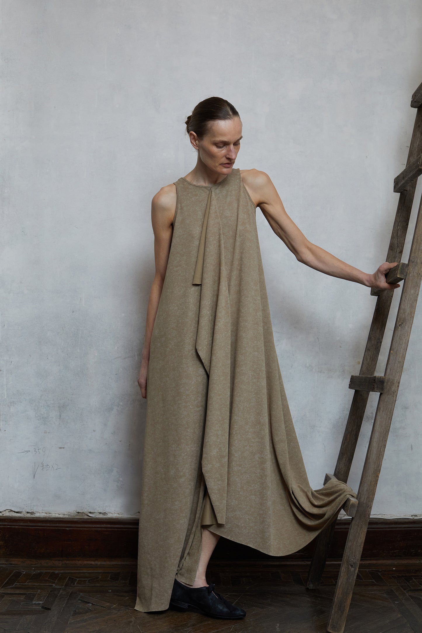 Sleeveless Knit Dirty Dye Dress
