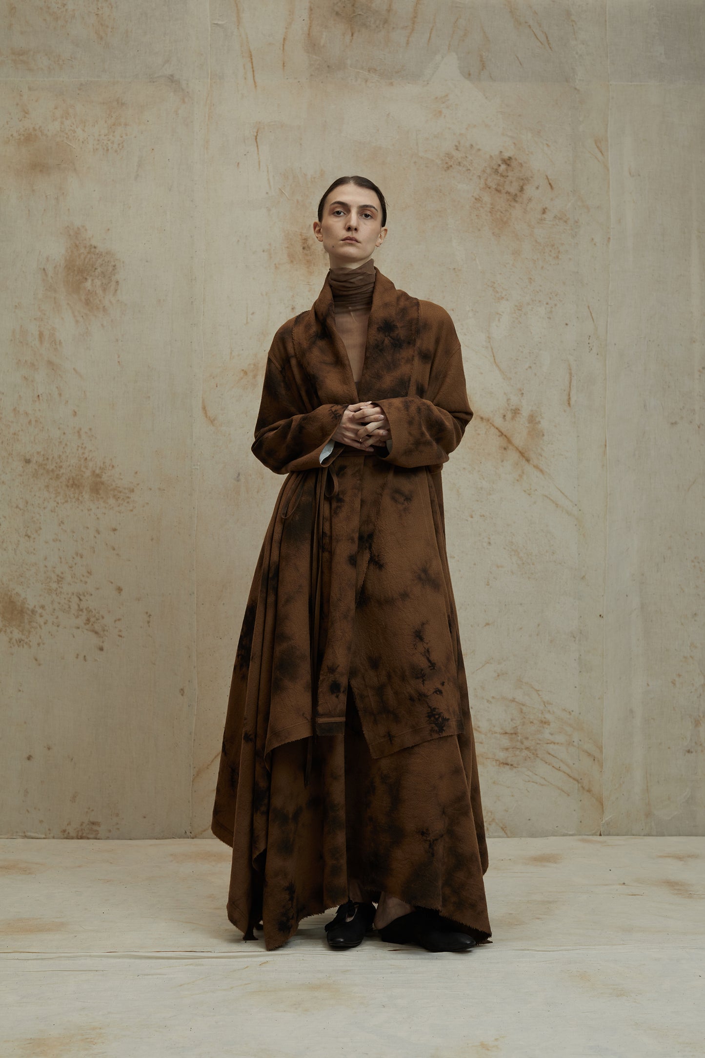 Plant Dyed Wool Irregular Coat
