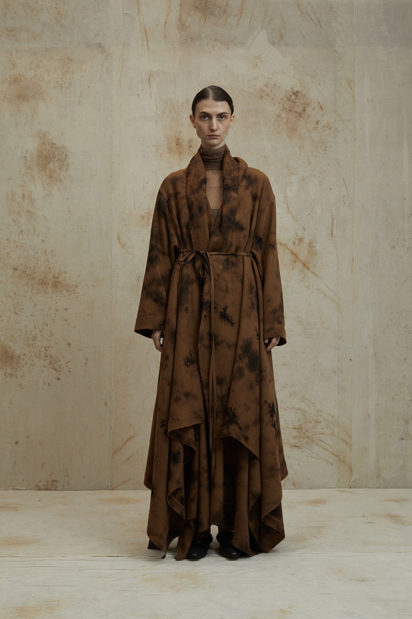 Plant Dyed Wool Irregular Coat