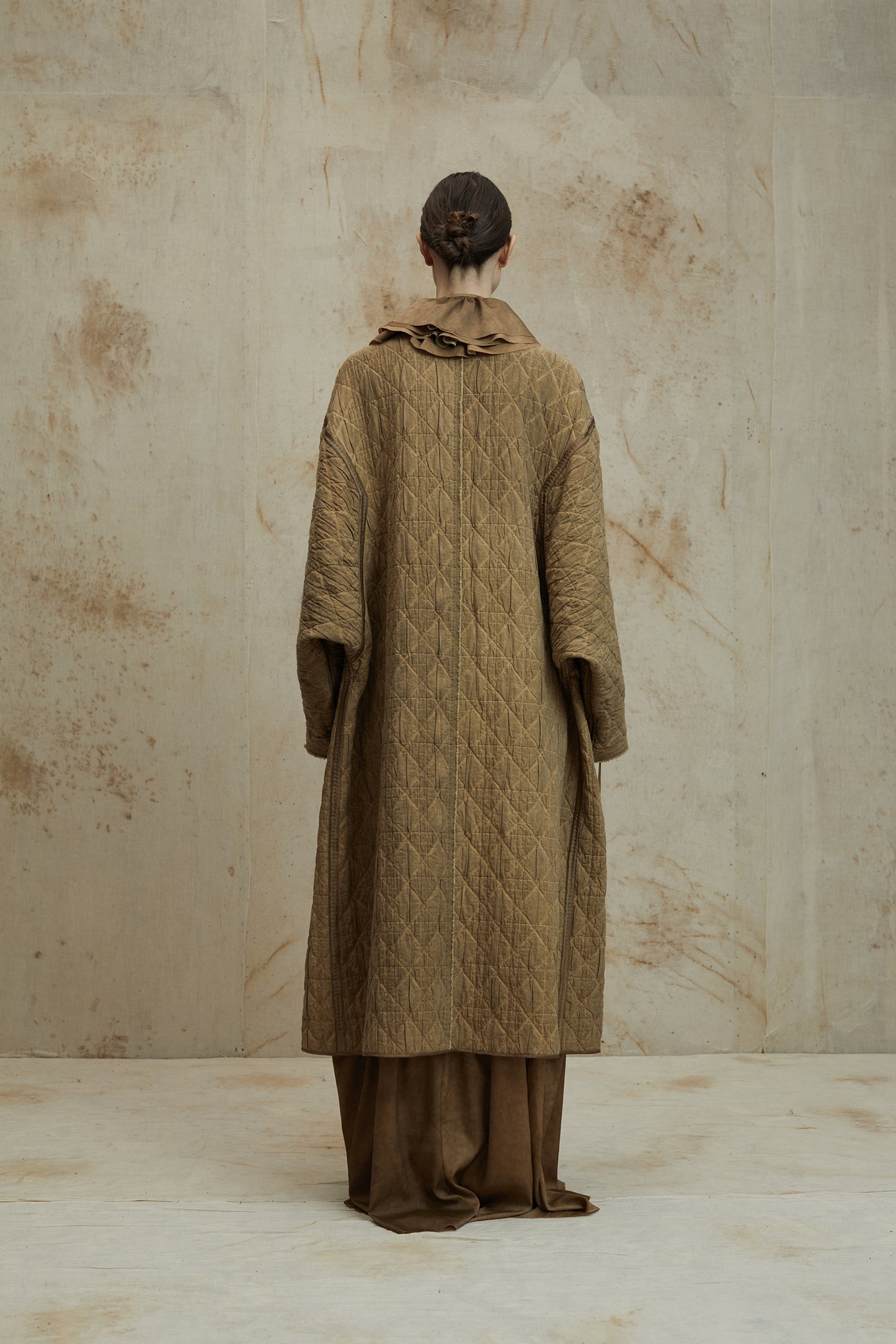 Vintage Loose Clip Wool Quilted Cotton Coat