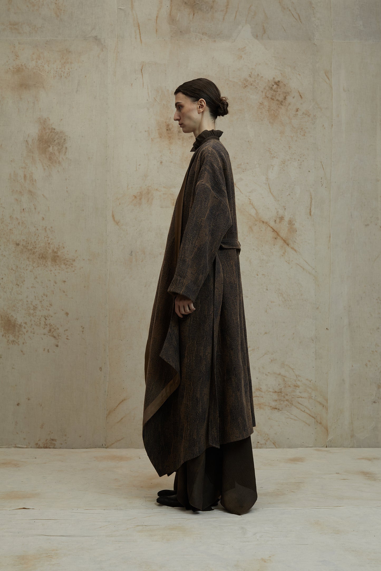 Retro Brown Dark Wool Coat