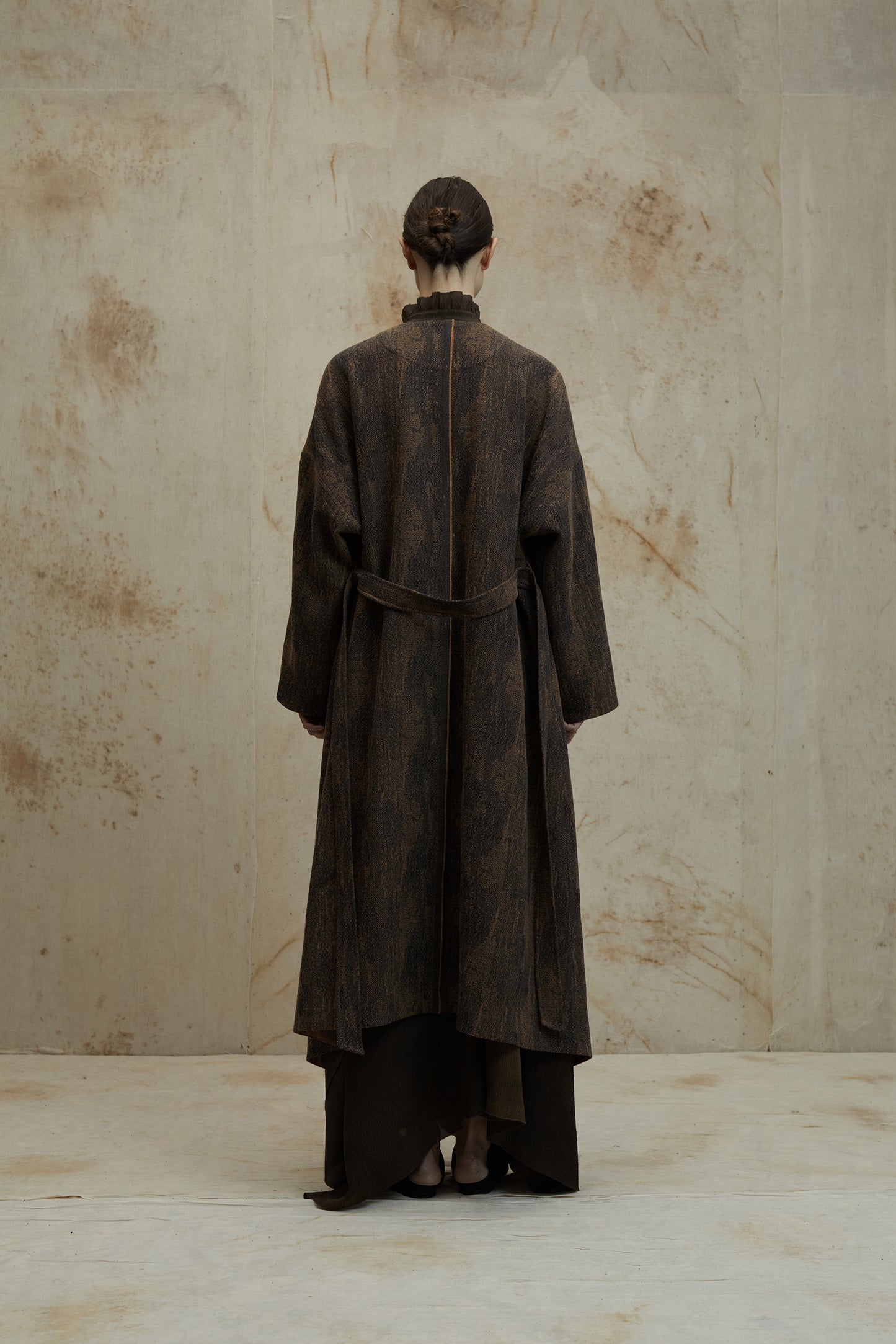 Retro Brown Dark Wool Coat