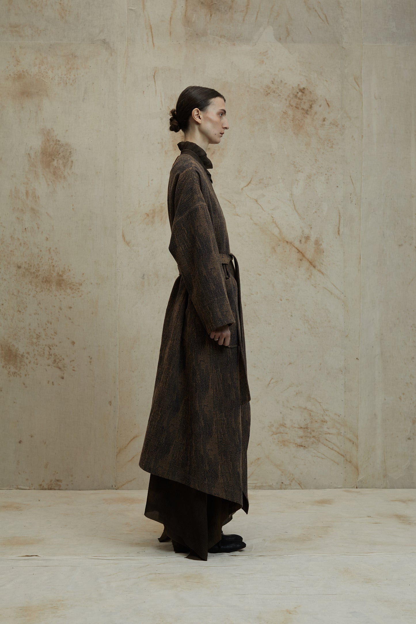Retro Brown Dark Wool Coat