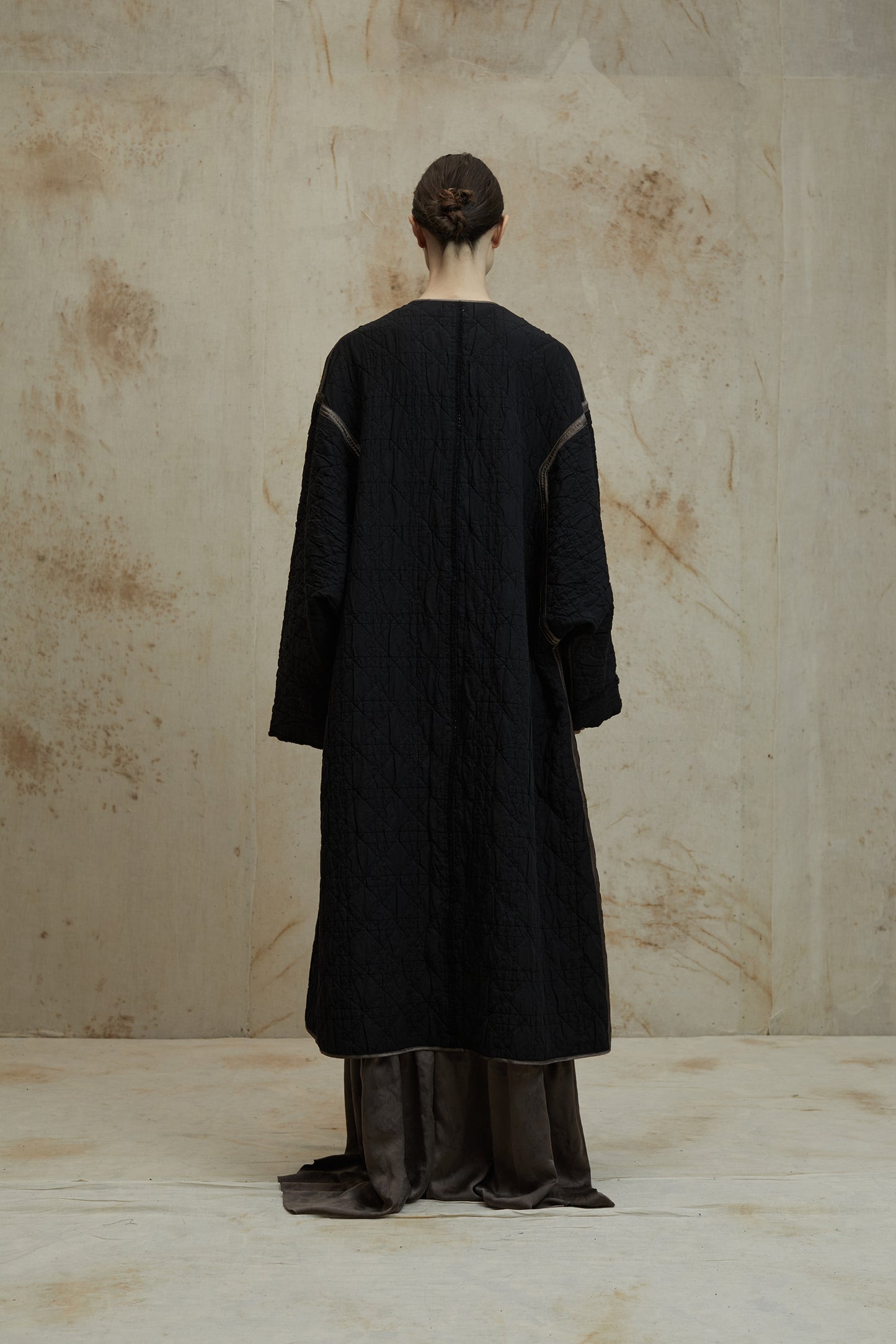 Vintage Loose Clip Wool Quilted Cotton Coat