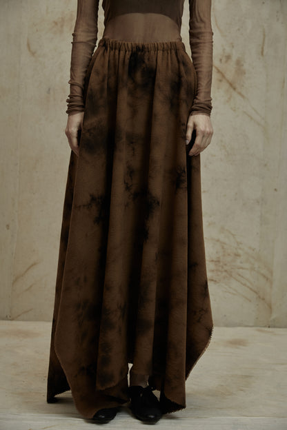 Dyed Wool Short Pod Jacket Skirt Set