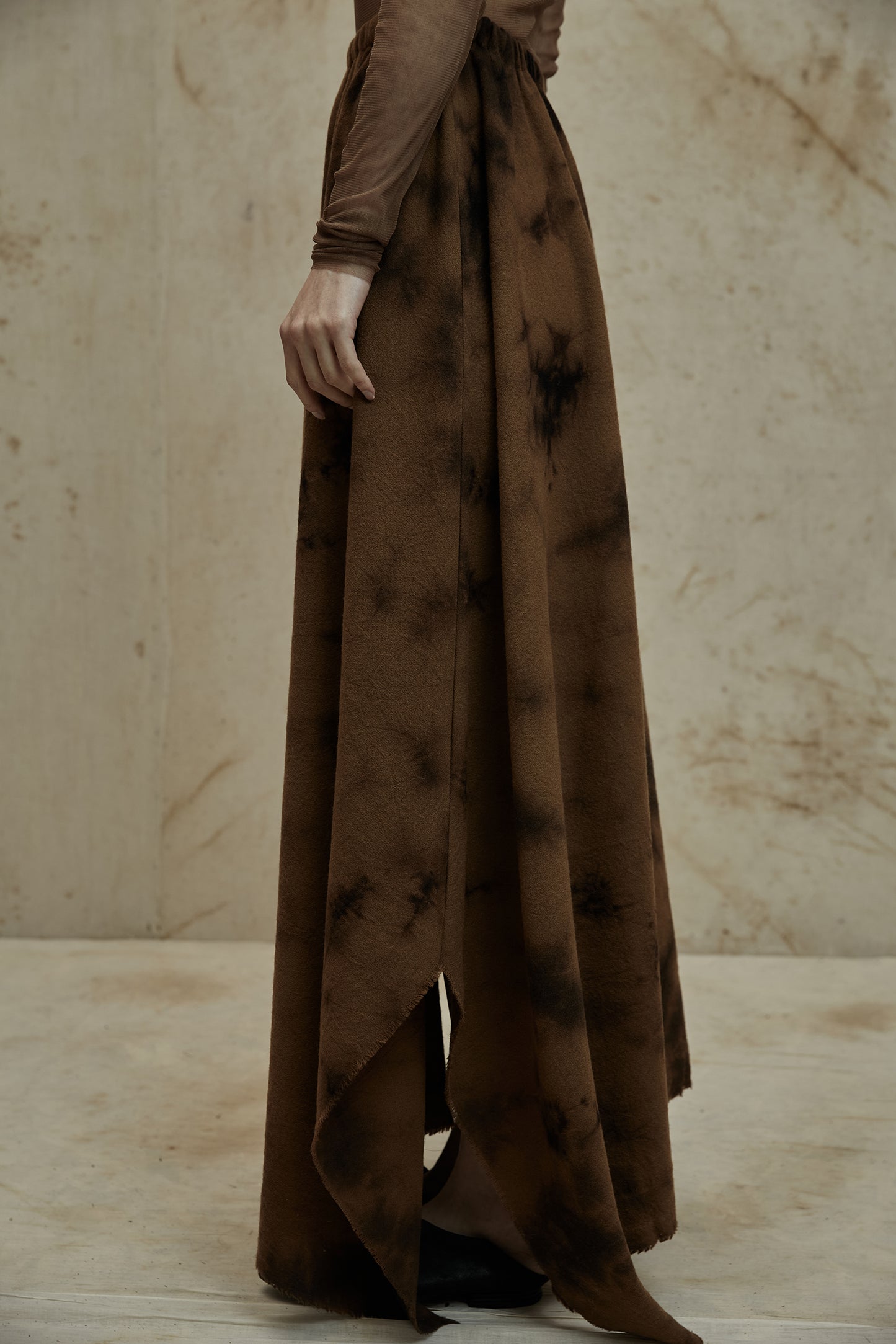 Dyed Wool Short Pod Jacket Skirt Set