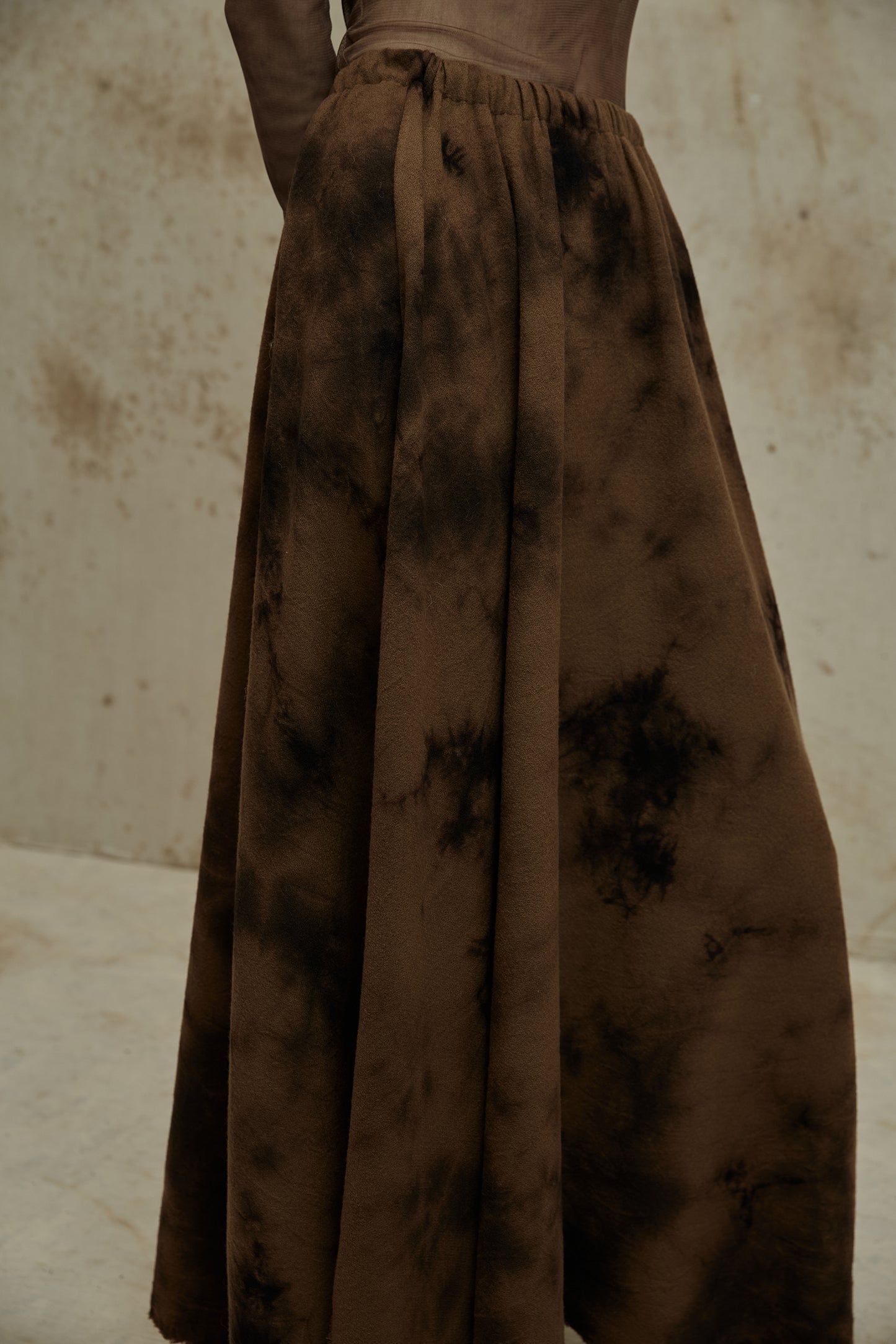 Dyed Wool Short Pod Jacket Skirt Set