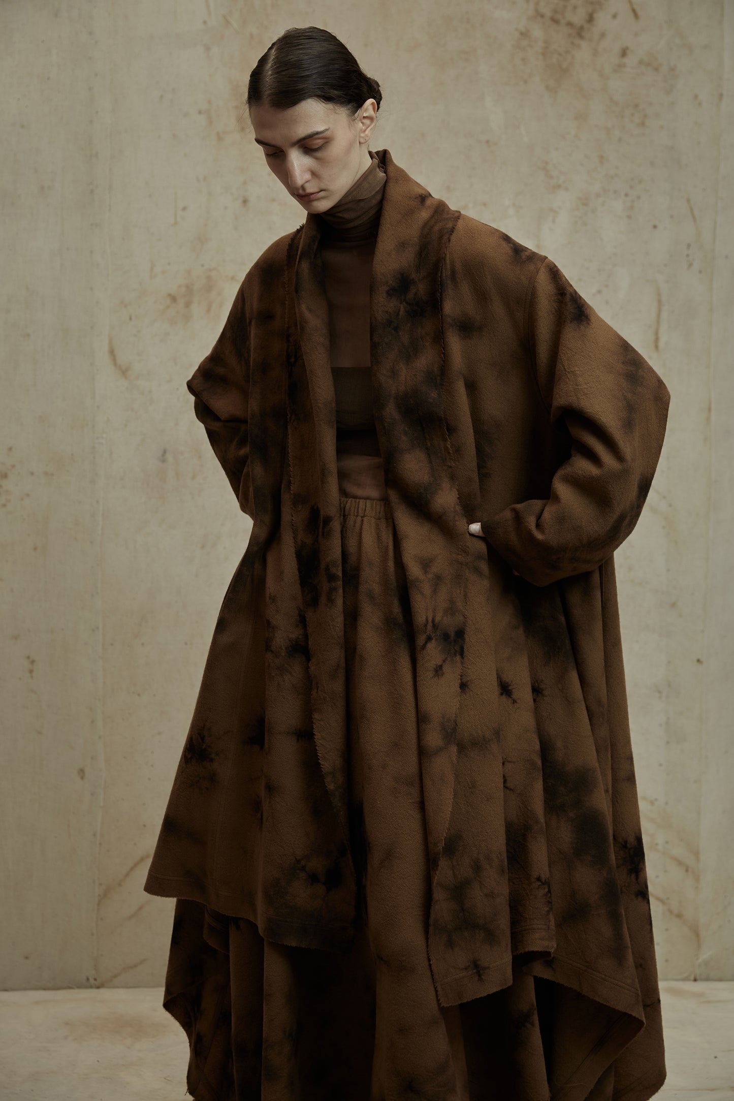Plant Dyed Wool Irregular Coat