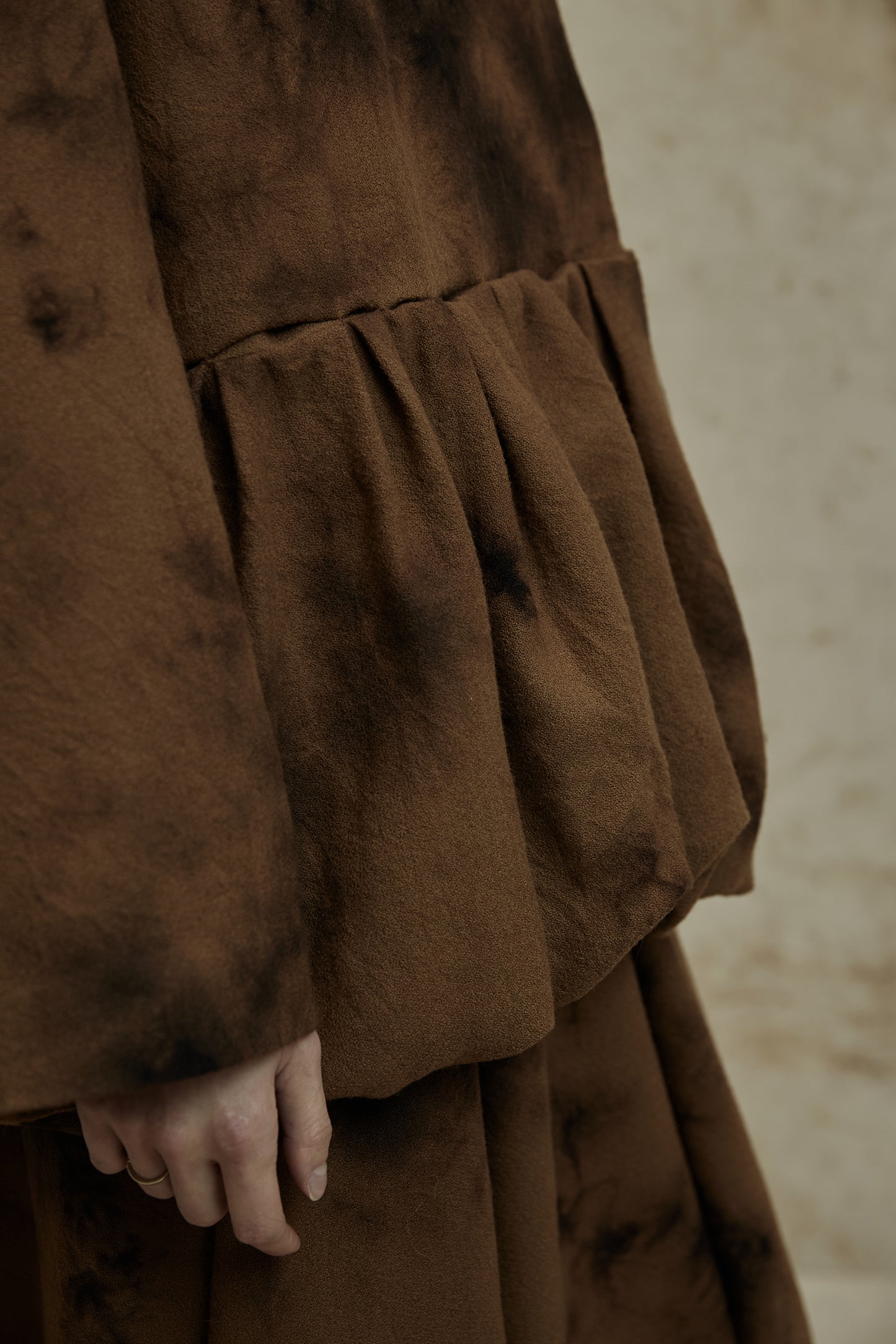 Dyed Wool Short Pod Jacket Skirt Set