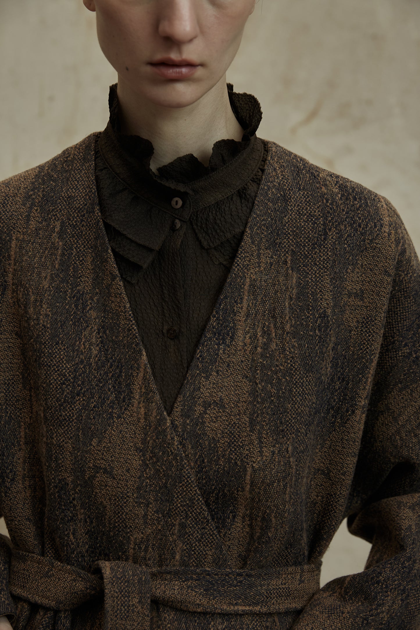Retro Brown Dark Wool Coat