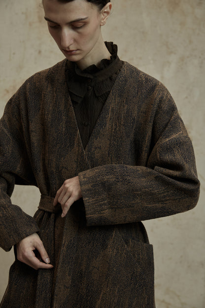 Retro Brown Dark Wool Coat