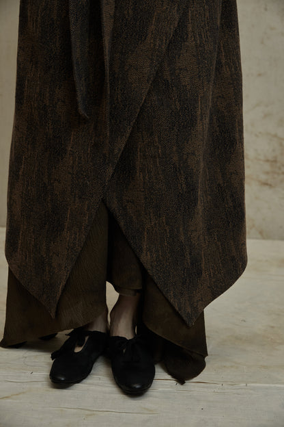 Retro Brown Dark Wool Coat
