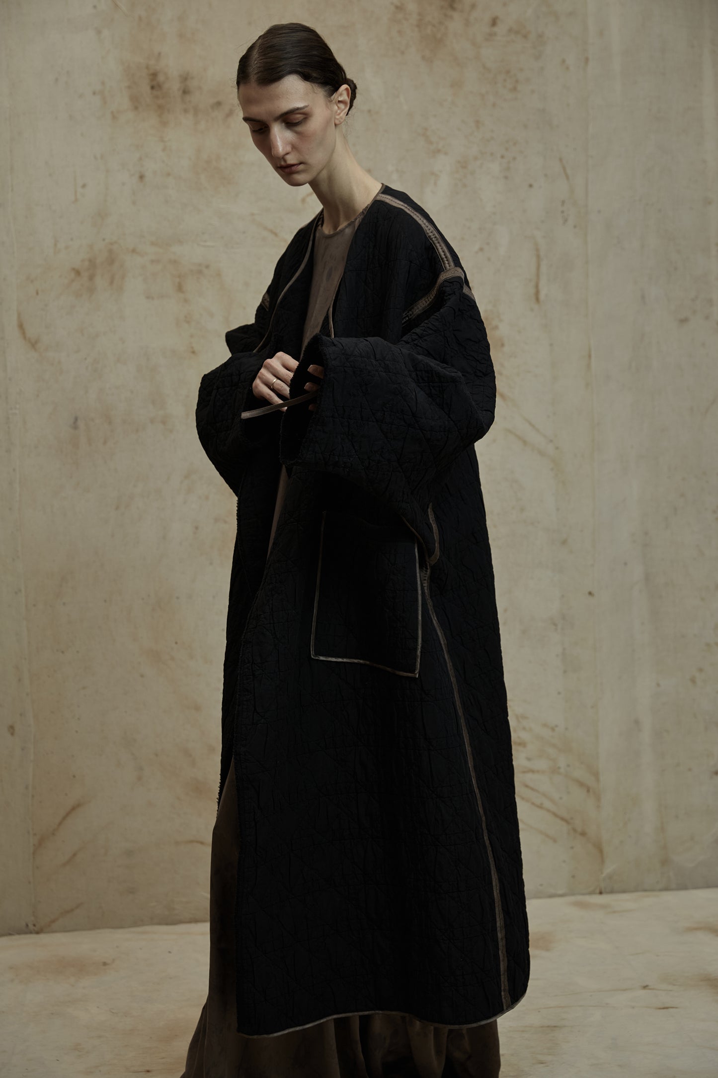 Vintage Loose Clip Wool Quilted Cotton Coat