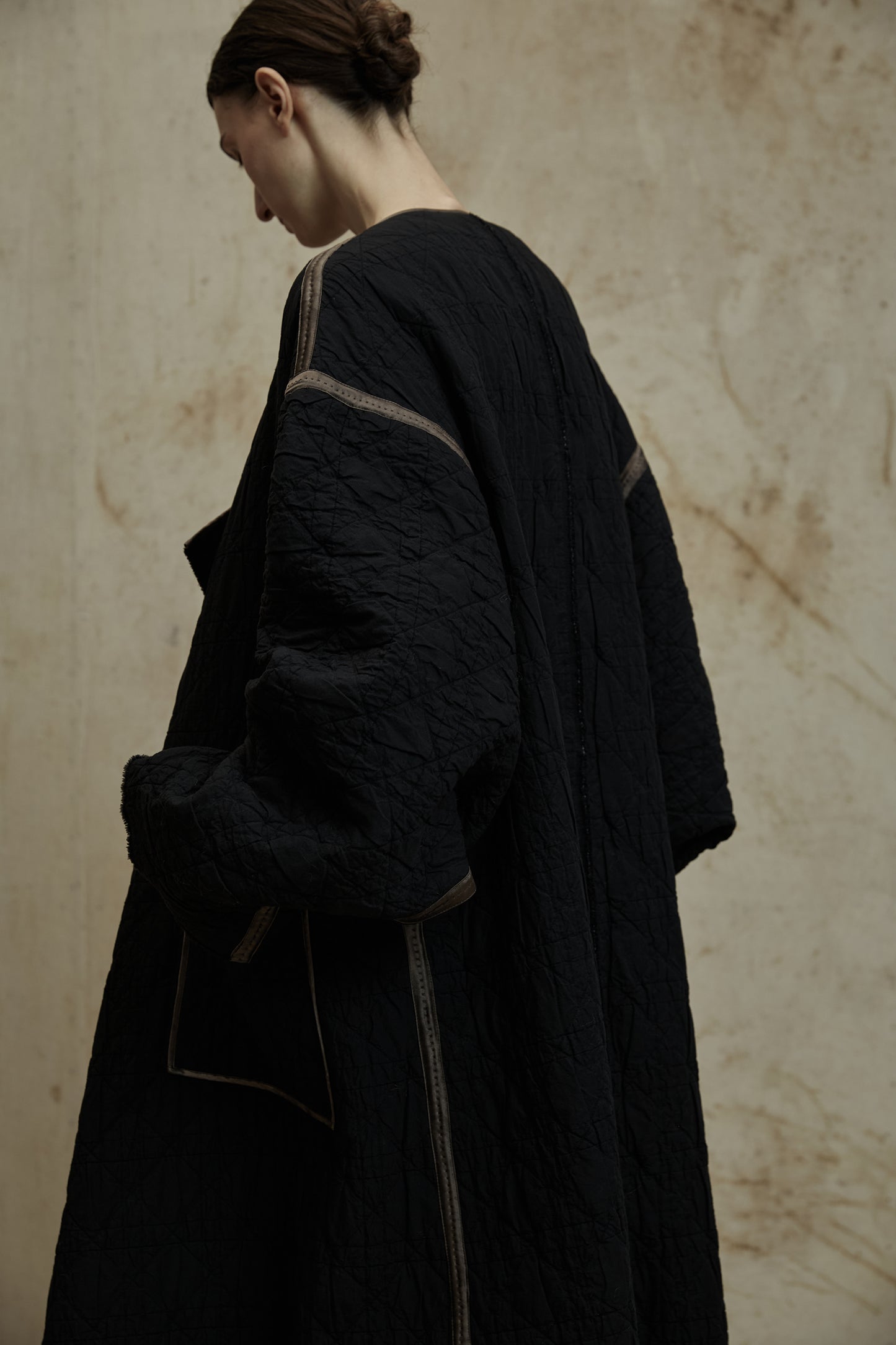Vintage Loose Clip Wool Quilted Cotton Coat